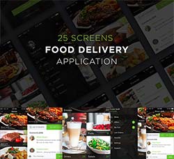 UI设计－美食类程序界面：Food delivery app UI